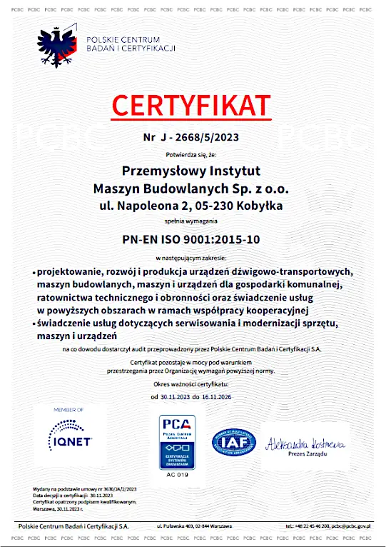 Certyfikat PN_EN ISO 9001